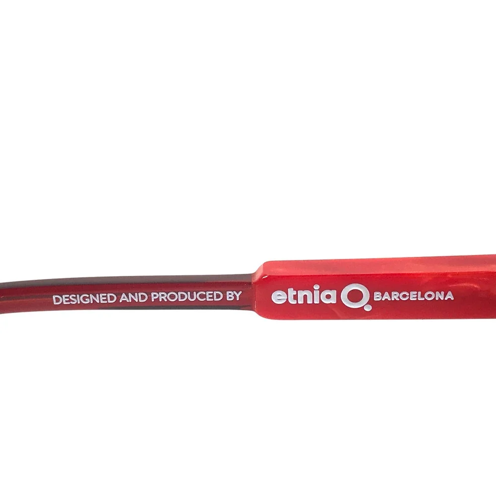 Etnia Barcelona Eyeglasses Frames CHROMA N41 RD Red Clear Thick Rim 53-16-142